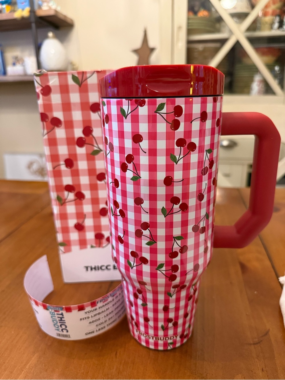 Thicc Buddy 40oz Cherry Gingham Frostbuddy